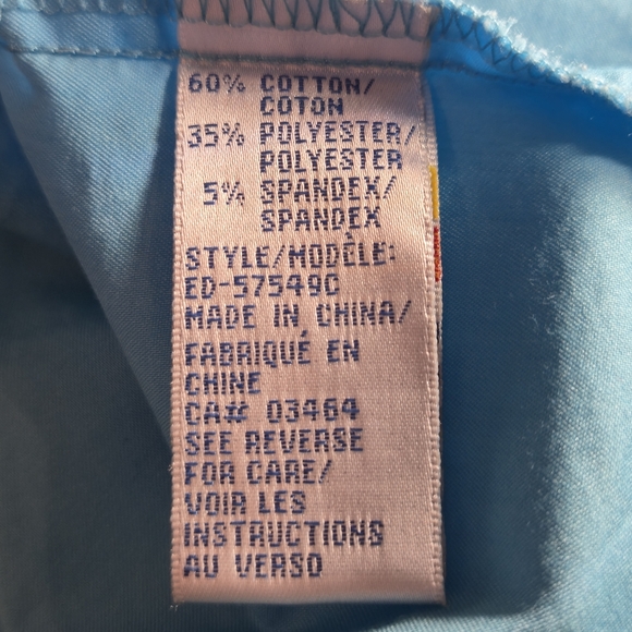 Ricki’s 18 Blue Pintuck Pleated Button Down Blouse Short Sleeve Stretch Workwear - Picture 13 of 14